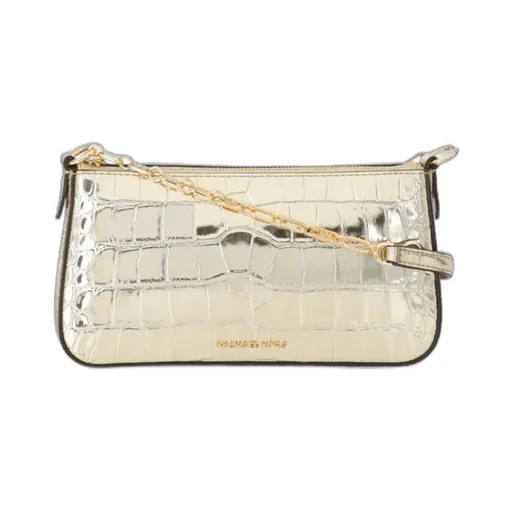 Michael Kors Empire Medium Metallic Embossed Chain-Link Pochette