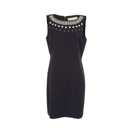 Michael Kors Boat Neck Embellished Sleeveless Dress