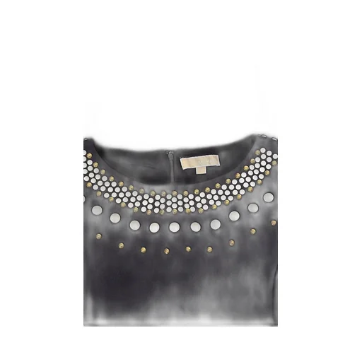 Michael Kors Boat Neck Embellished Sleeveless Dress