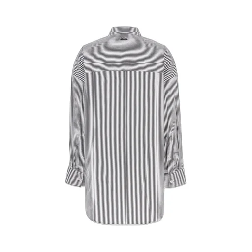 Michael Kors Oversized Striped Stretch Poplin Shirt