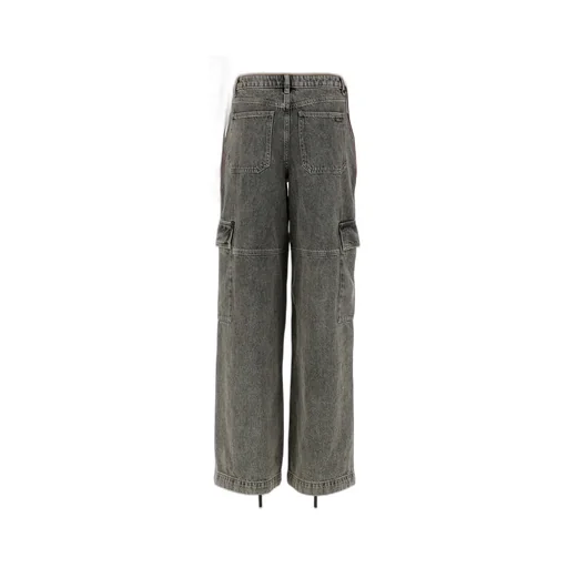 Michael Kors Logo-Embroidered Wide-Leg Cargo Jeans