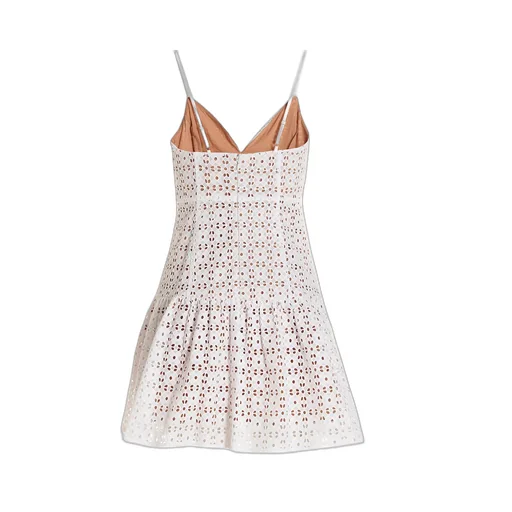 Michael Kors Sangallo Eyelet Flared Mini Dress