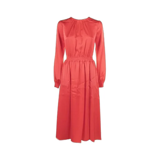 Michael Kors Satin Open-Back Midi Dress