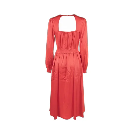 Michael Kors Satin Open-Back Midi Dress