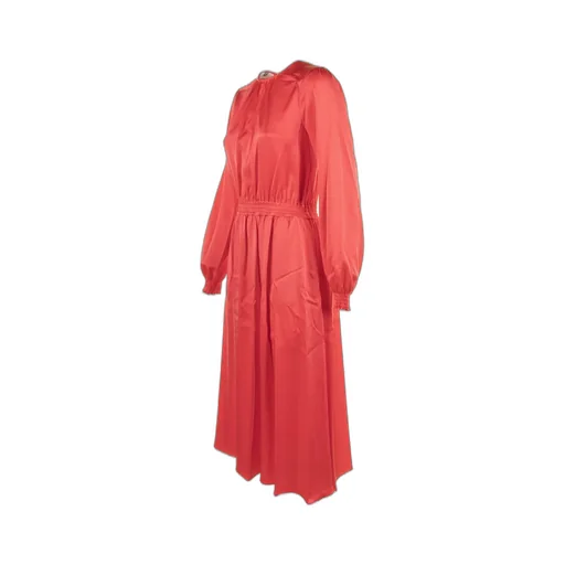 Michael Kors Satin Open-Back Midi Dress