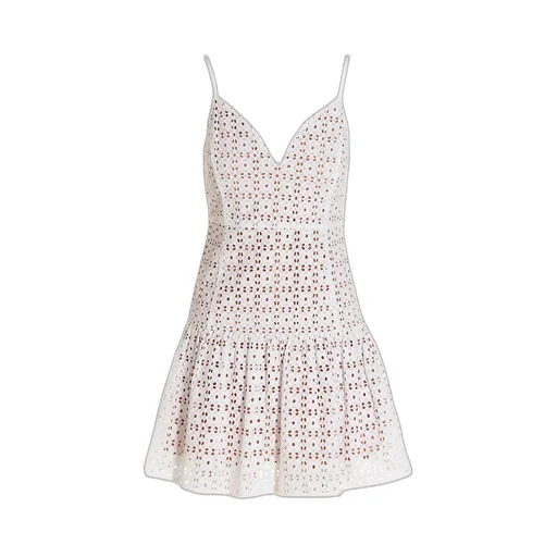 Michael Kors Sangallo Eyelet Flared Mini Dress