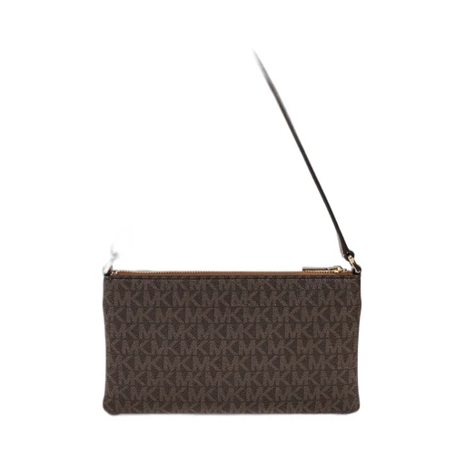 Michael Michael Kors Jet Set Medium Signature Logo Wristlet Clutch Bag