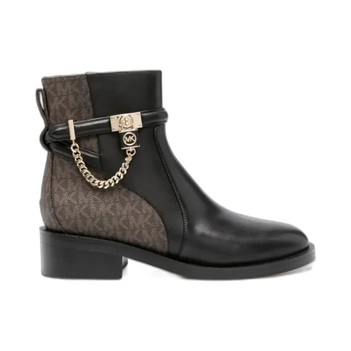 Michael Michael Kors Hamilton Chain Detailed Ankle Boots