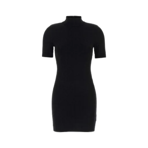 Michael Michael Kors Logo Jacquard Knit Mock Neck Dress