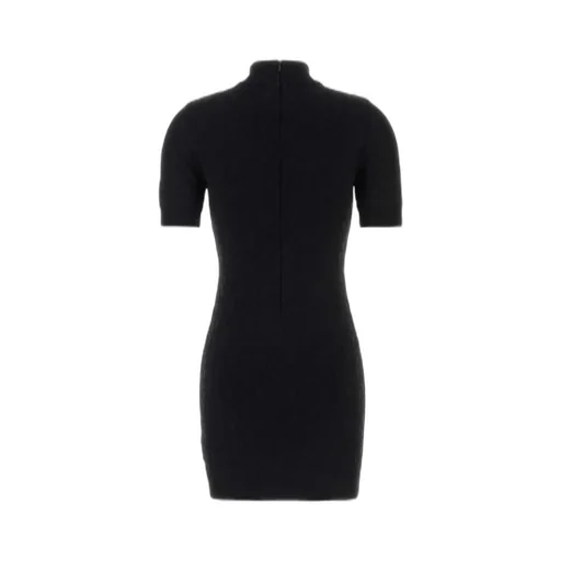 Michael Michael Kors Logo Jacquard Knit Mock Neck Dress