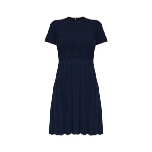 Michael Michael Kors Ribbed Knit Short-Sleeve Dress