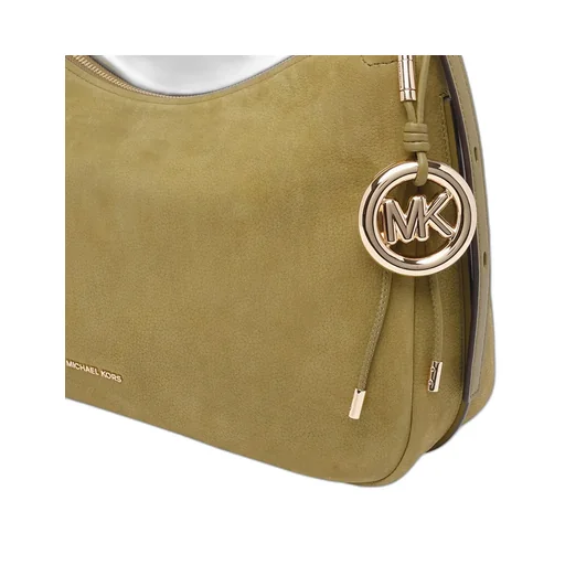 Michael Kors Logo Charm Curved Shoulder Bag