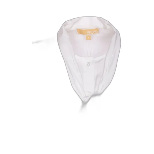 Michael Michael Kors Satin Fringed Tie-Neck Blouse