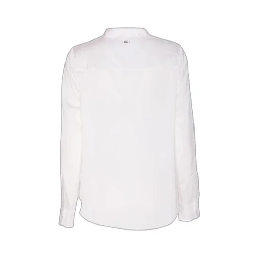 Michael Michael Kors Satin Fringed Tie-Neck Blouse