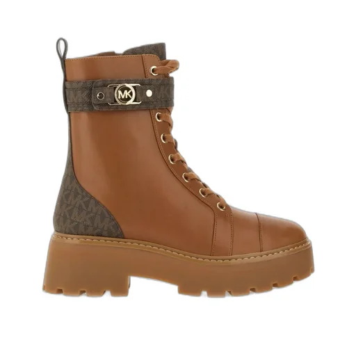 Michael Michael Kors Logo Plaque Ankle Boots