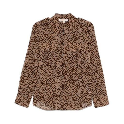 Michael Michael Kors Leopard Printed Button-Up Shirt