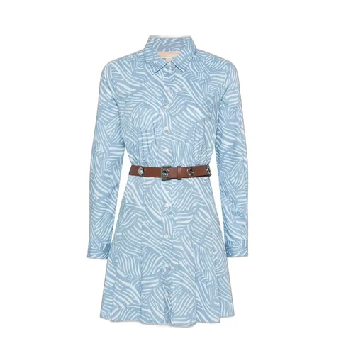 Michael Michael Kors All-Over Printed Long-Sleeved Dress