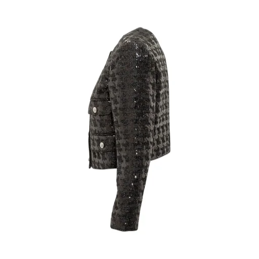 Michael Michael Kors Sequined Tweed Cropped Jacket