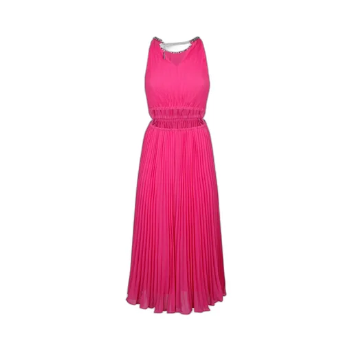 Michael Michael Kors Cut-Out Sleeveless Pleated Midi Dress
