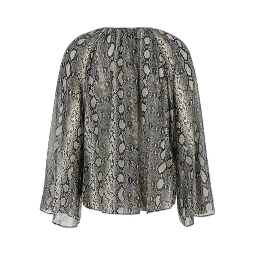 Michael Michael Kors Printed Drawstring Blouse