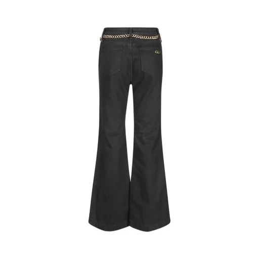 Michael Michael Kors Logo Chain-Belt Flared Jeans