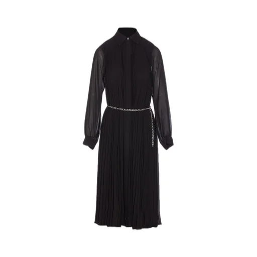 Michael Michael Kors Pleated Georgette Shirt Dress
