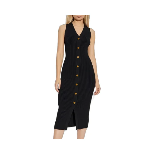 Michael Michael Kors Ribbed Stretch Midi Dress
