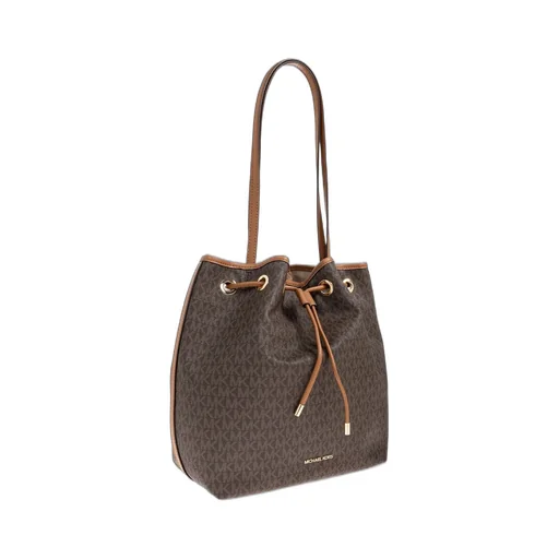 Michael Michael Kors Logo Plaque Drawstring Shoulder Bag