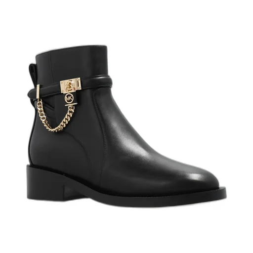 Michael Michael Kors Hamilton Logo Plaque Ankle Boots