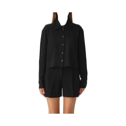 Michael Michael Kors Satin Cropped Shirt