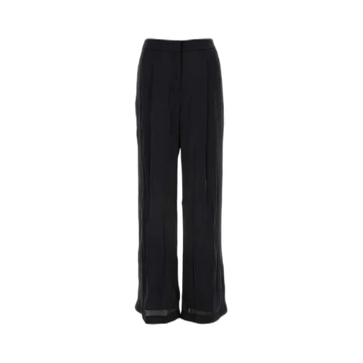 Michael Michael Kors Metallic Crinkled Wide-Leg Trousers