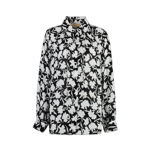 Michael Michael Kors Allover Floral Printed Long-Sleeved Shirt
