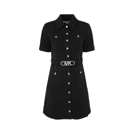 Michael Michael Kors Stretch Creped Belted Utility Dress