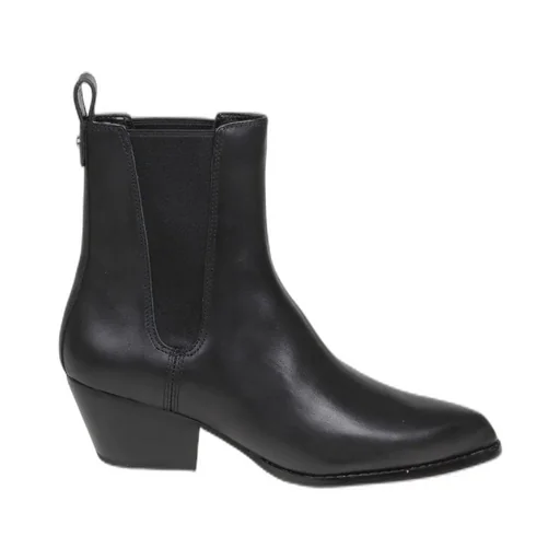 Michael Michael Kors Logo Plaque Pointed Toe Ankle Boots