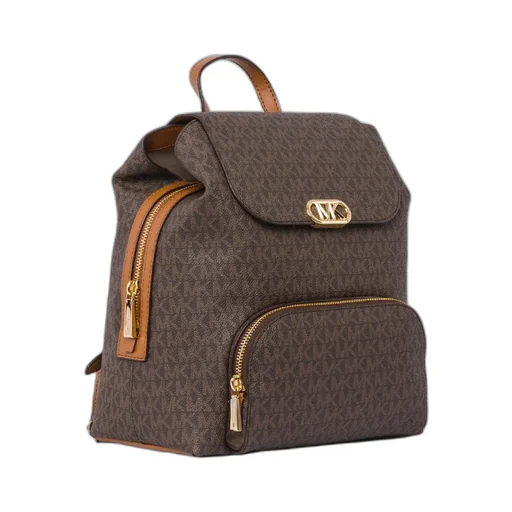 Michael Michael Kors Logo Plaque Monogram-Patterned Backpack