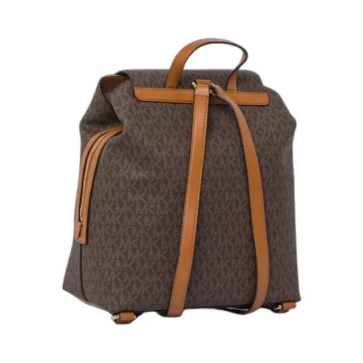 Michael Michael Kors Logo Plaque Monogram-Patterned Backpack