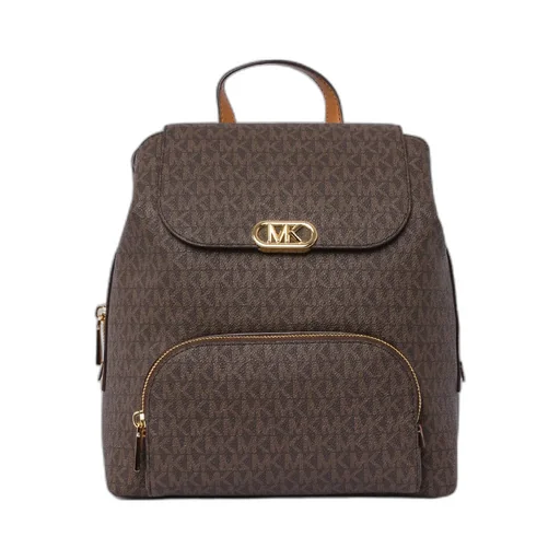 Michael Michael Kors Logo Plaque Monogram-Patterned Backpack