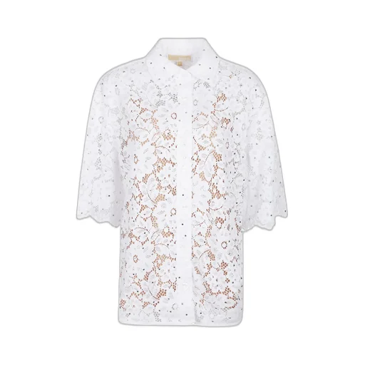 Michael Michael Kors Studded Corded Floral Lace Shirt