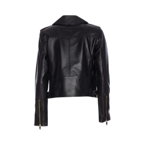 Michael Michael Kors Leather Zip-Detail Moto Jacket
