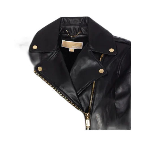 Michael Michael Kors Leather Zip-Detail Moto Jacket