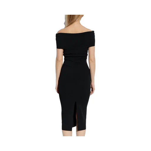 Michael Michael Kors Stretch Knit Over-The-Shoulder Dress