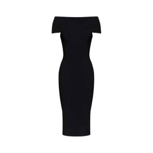 Michael Michael Kors Stretch Knit Over-The-Shoulder Dress