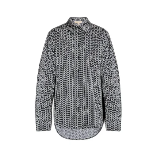 Michael Michael Kors Mk2000 Logo Print Satin Shirt