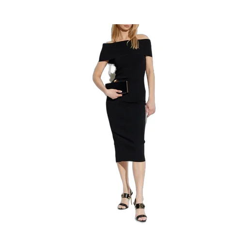 Michael Michael Kors Stretch Knit Over-The-Shoulder Dress