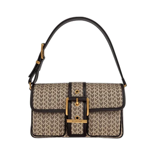 Michael Michael Kors Colby Medium Mk2000 Logo Jacquard Shoulder Bag