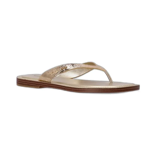 Michael Michael Kors Koko Metallic Flip Flop Sandals