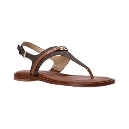 Michael Michael Kors Mandy Signature Logo T-Strap Sandals