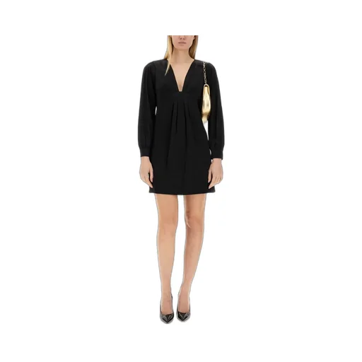 Michael Michael Kors V-Neck Long-Sleeved Dress