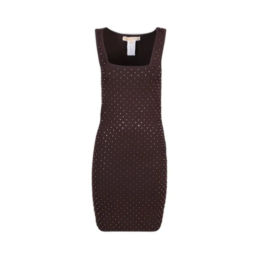 Michael Michael Kors Stud-Embellished Straight Hem Mini Dress