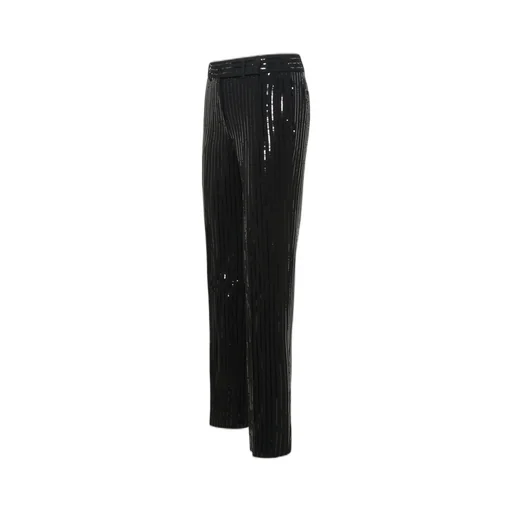 Michael Michael Kors Pinstripe Sequined Straight-Leg Pants